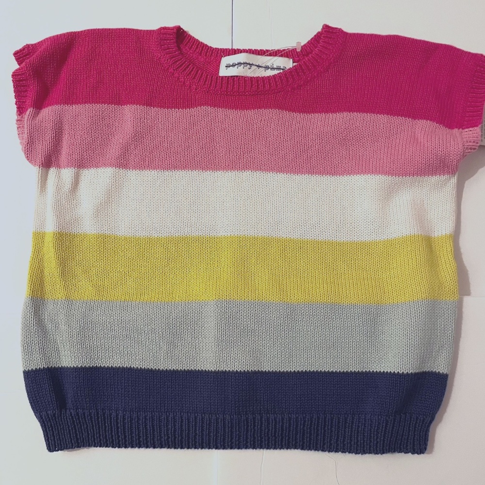 Short sleeve sweater top